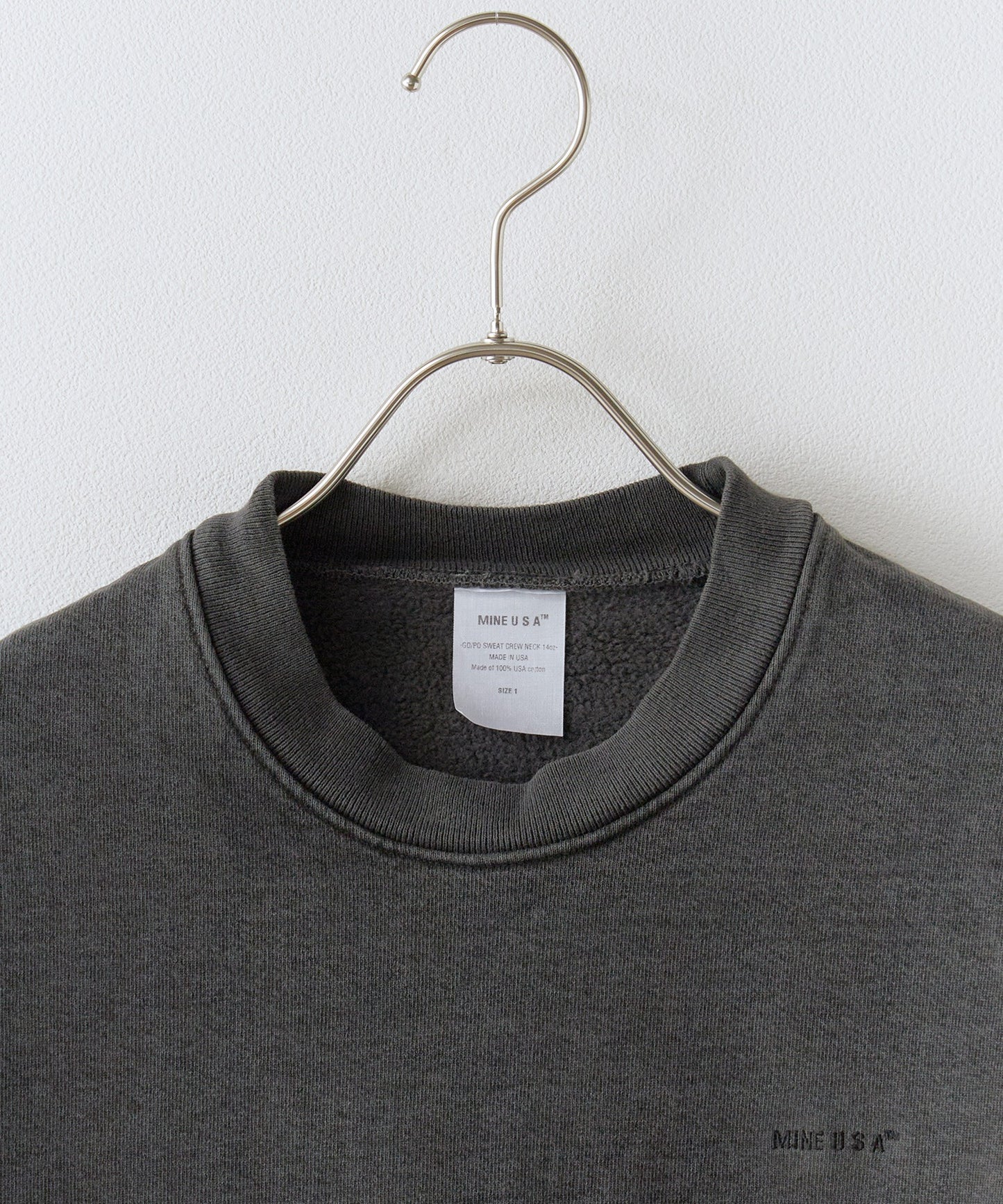 MINE / PIGMENT/GARMENT DYE SWEAT CREW 14oz