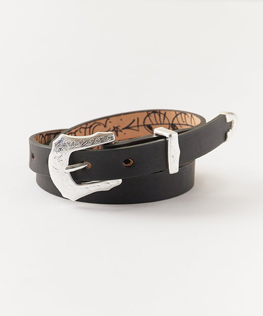 SEVEN BY SEVEN / NARROW WESTERN BELT (BLACK)