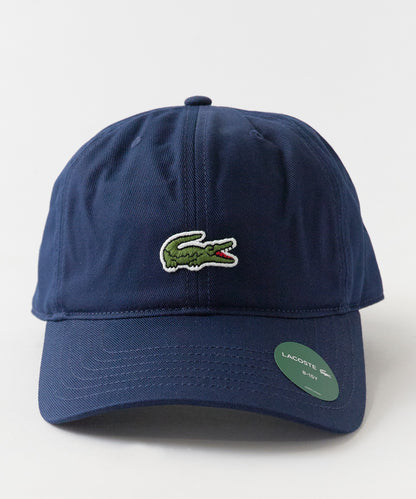 LACOSTE/ラコステ カーブバイザー 刺繍ワッペン コットン6パネルキャップ