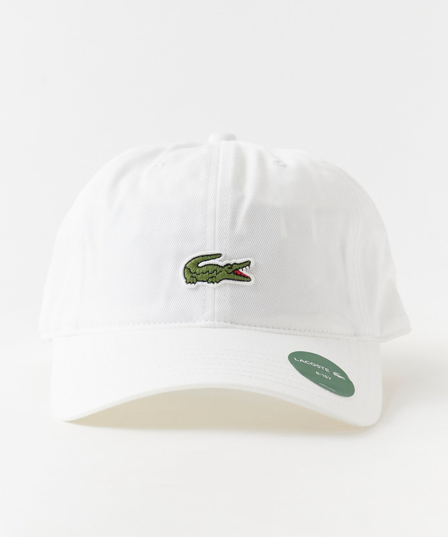 LACOSTE/ラコステ カーブバイザー 刺繍ワッペン コットン6パネルキャップ
