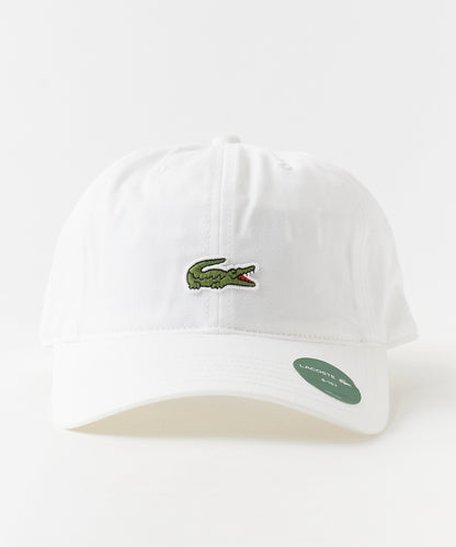 LACOSTE/ラコステ カーブバイザー 刺繍ワッペン コットン6パネルキャップ