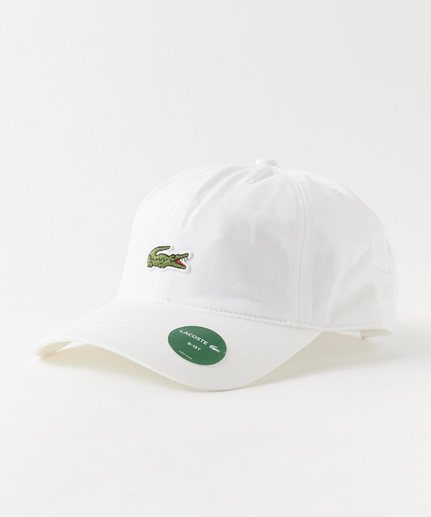 LACOSTE/ラコステ カーブバイザー 刺繍ワッペン コットン6パネルキャップ