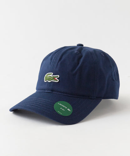 LACOSTE/ラコステ カーブバイザー 刺繍ワッペン コットン6パネルキャップ