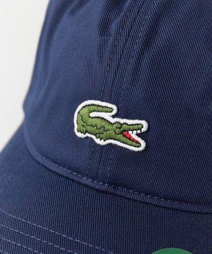 LACOSTE/ラコステ カーブバイザー 刺繍ワッペン コットン6パネルキャップ