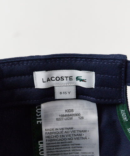 LACOSTE/ラコステ カーブバイザー 刺繍ワッペン コットン6パネルキャップ