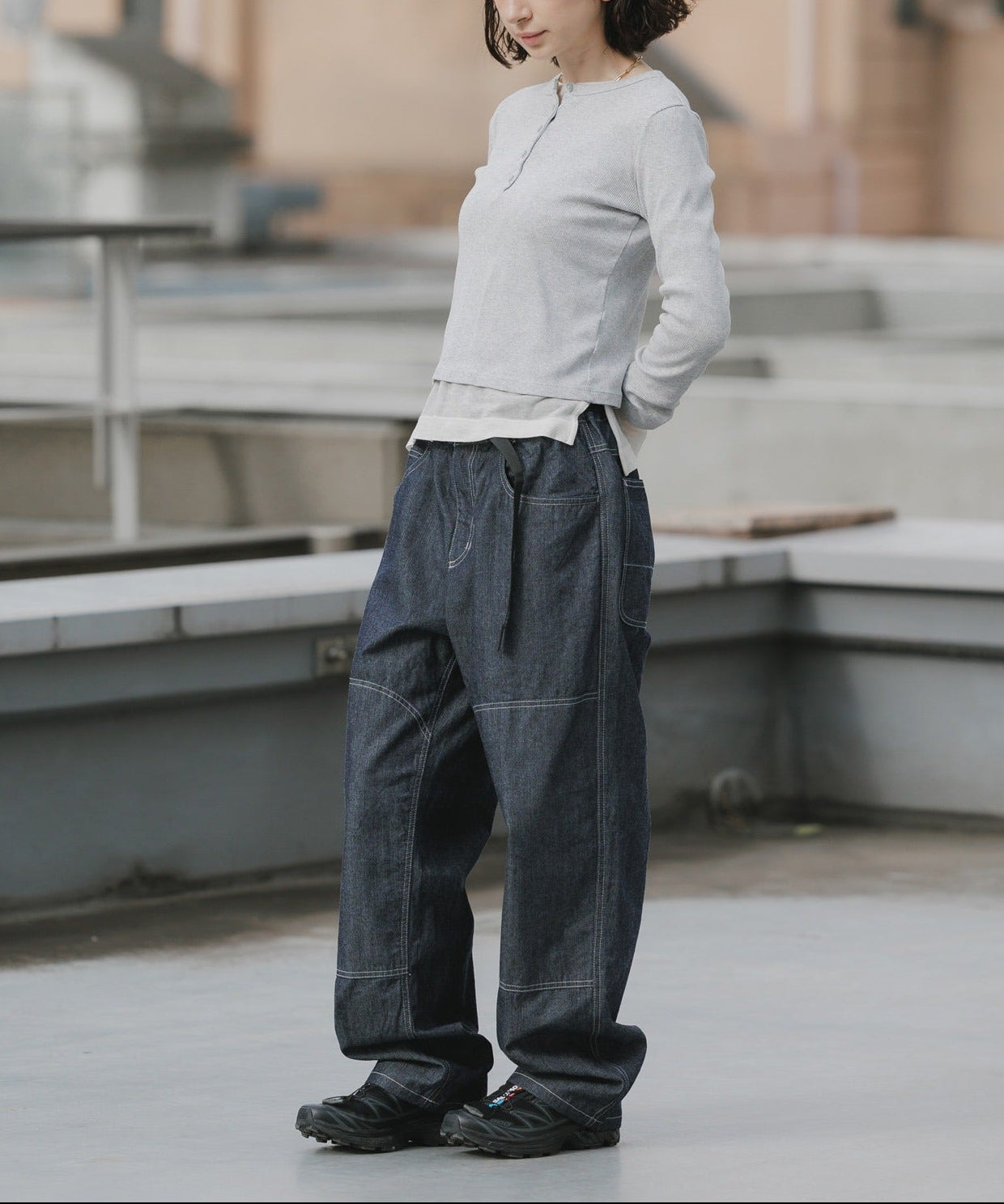 2yぐらむ Gramicci / JAPANESE CHAMBRAY DOUBLE KNEE – ROOP TOKYO