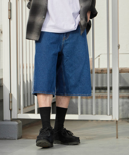 adidas/アディダス サイドラインデニムハーフパンツ