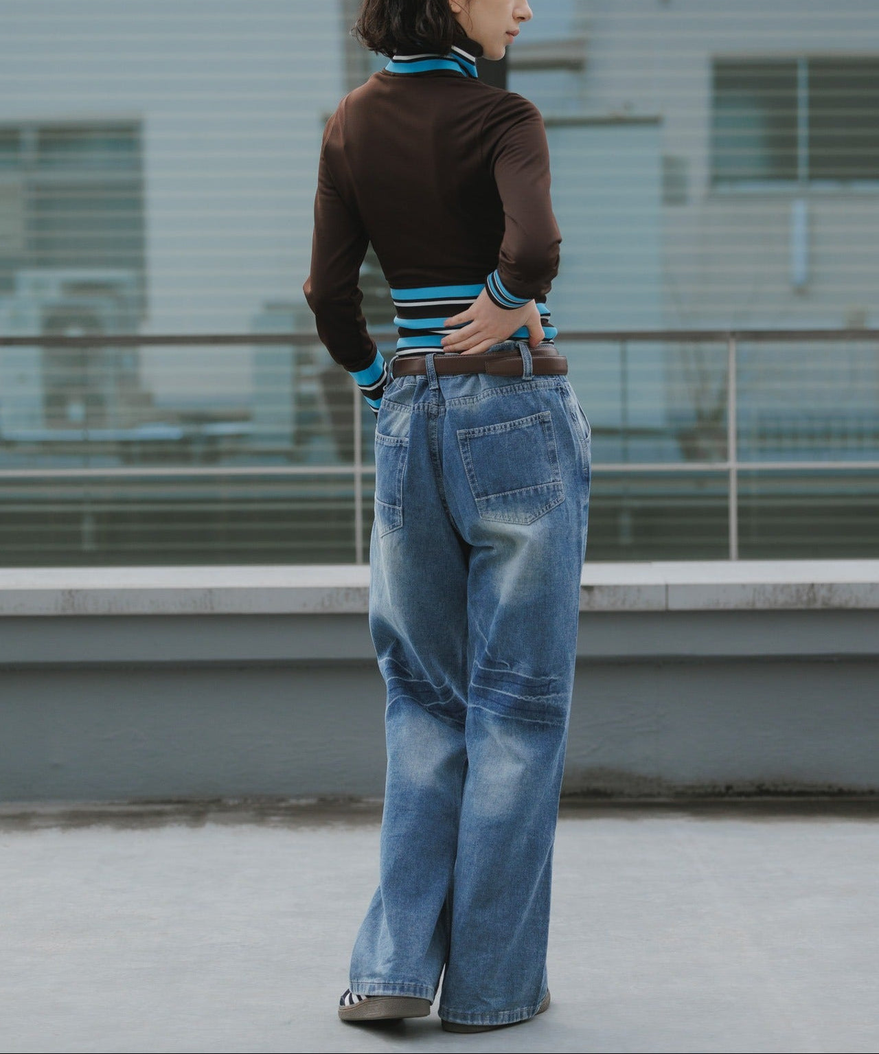 adidas / ビンテージ TT ハイ ニット リブ トップス