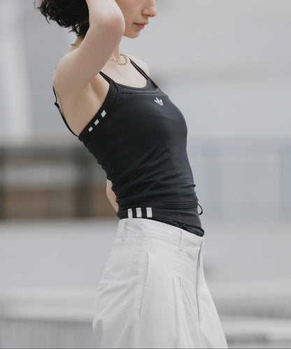 adidas / トレフォイルロゴ ダブルレイヤータンクトップ