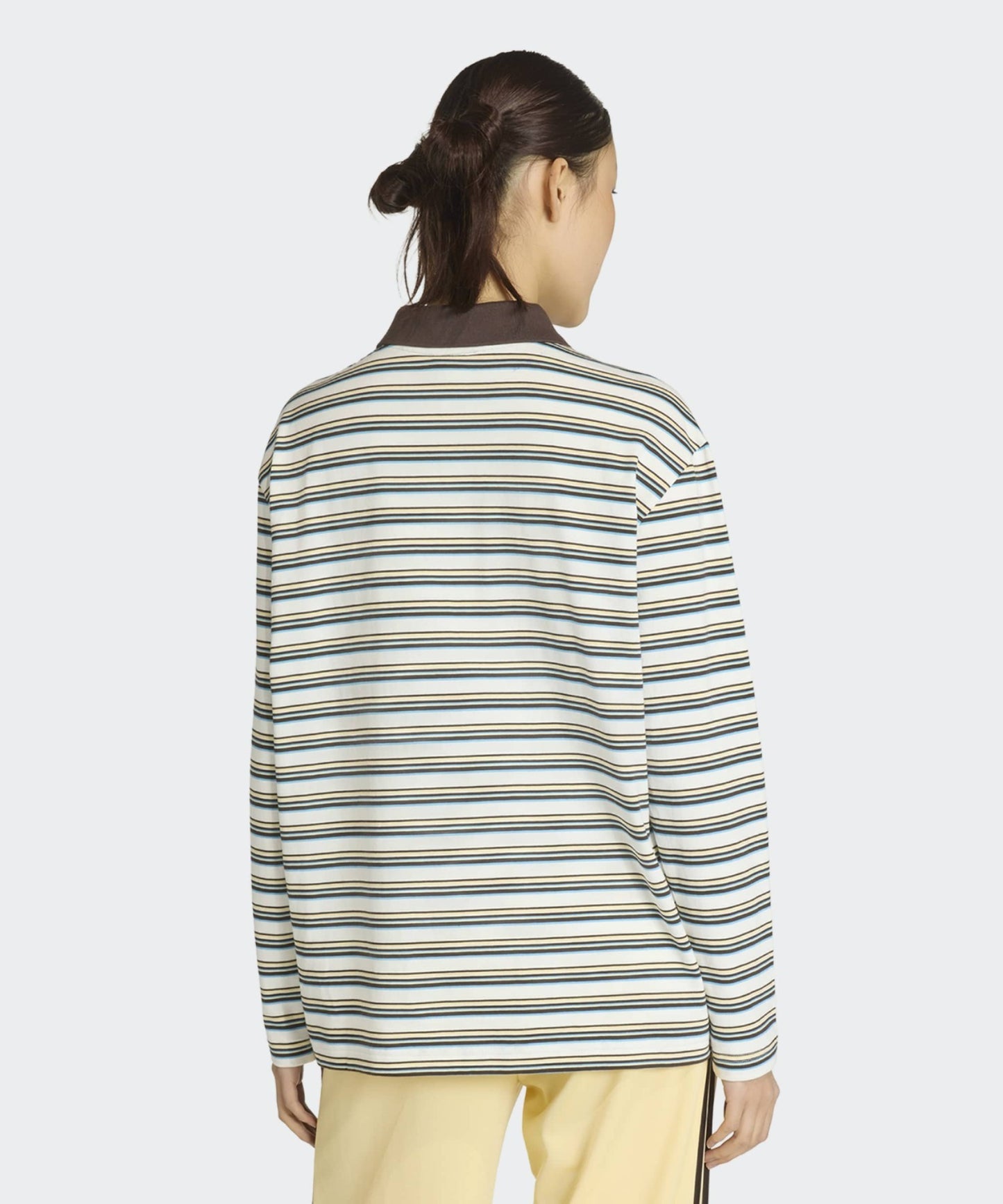 adidas / STRIPED OVZD LS POLO SHIRT