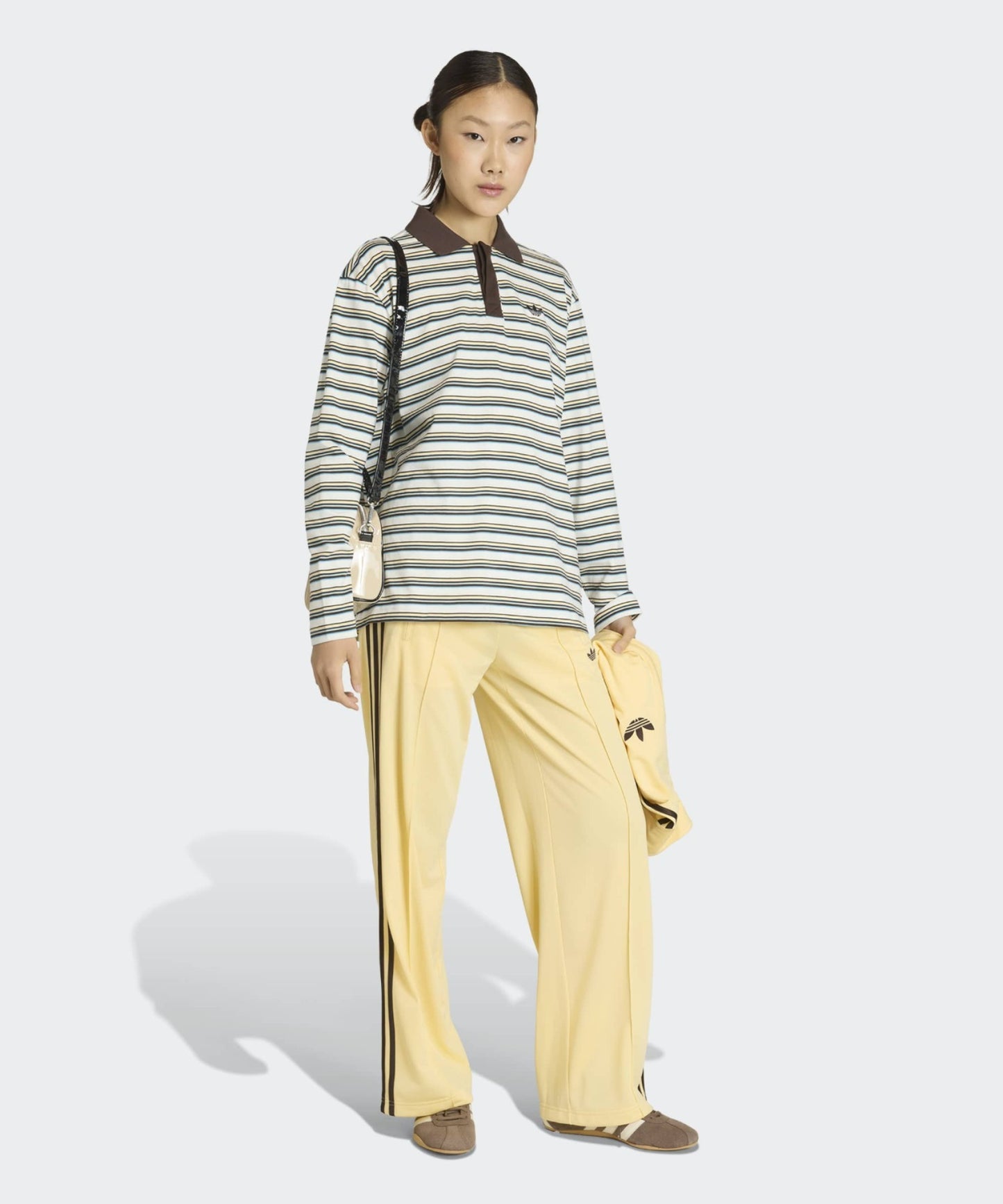 adidas / STRIPED OVZD LS POLO SHIRT