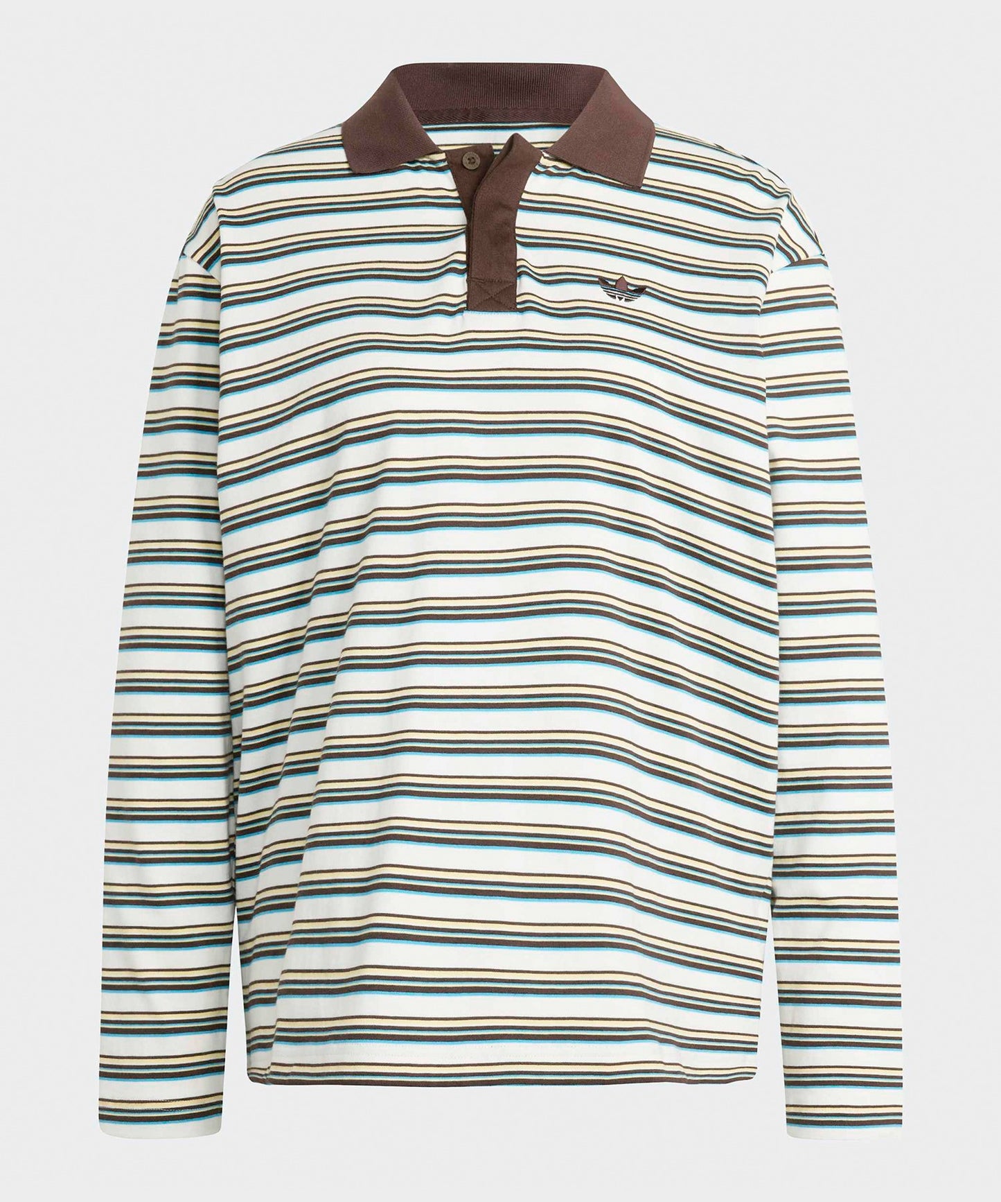 adidas / STRIPED OVZD LS POLO SHIRT