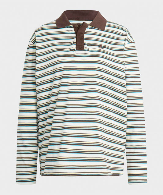 adidas / STRIPED OVZD LS POLO SHIRT