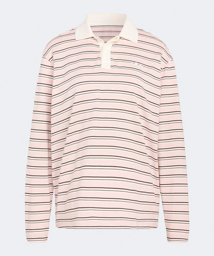 adidas / STRIPED OVZD LS POLO SHIRT