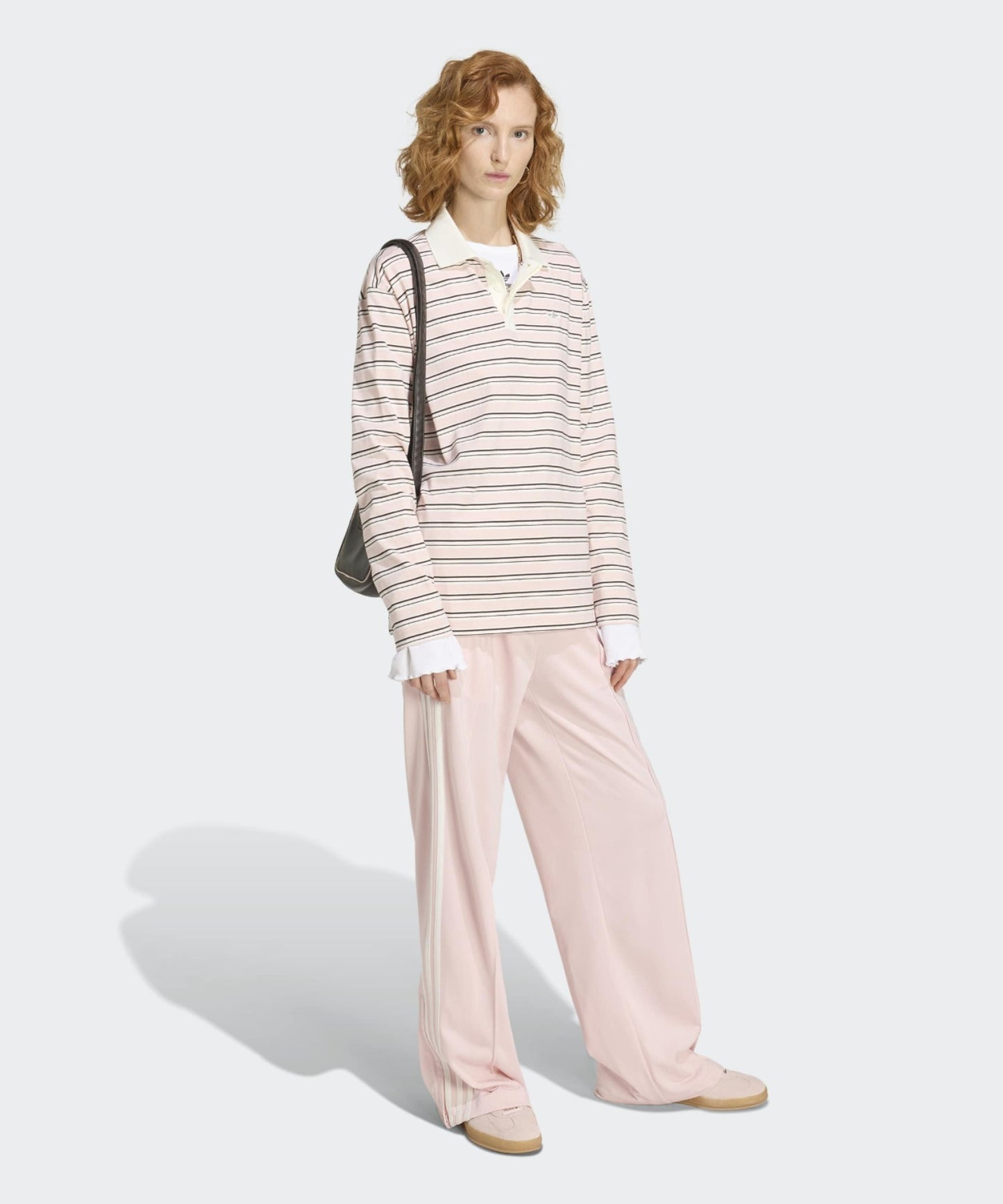adidas / STRIPED OVZD LS POLO SHIRT