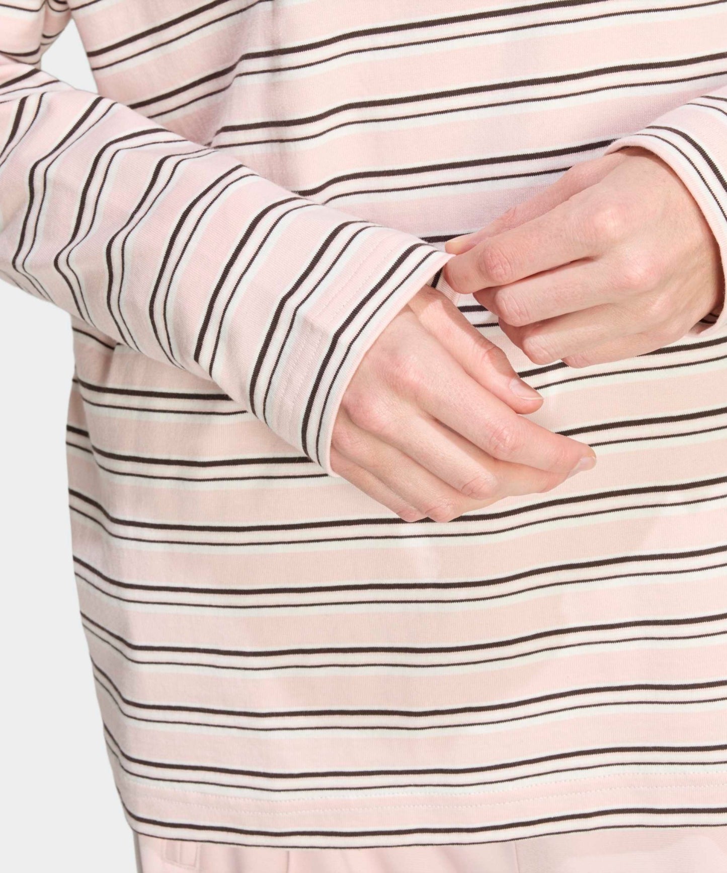 adidas / STRIPED OVZD LS POLO SHIRT