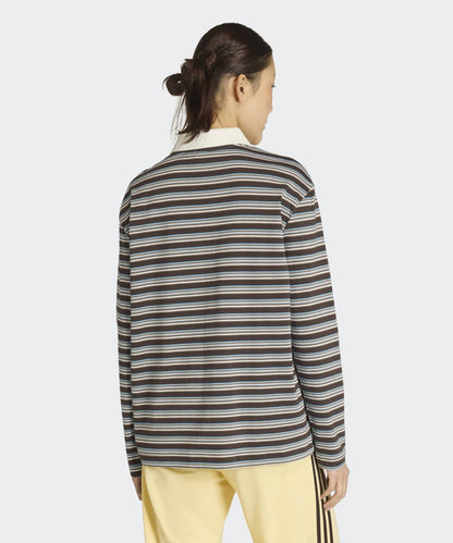 adidas / STRIPED OVZD LS POLO SHIRT