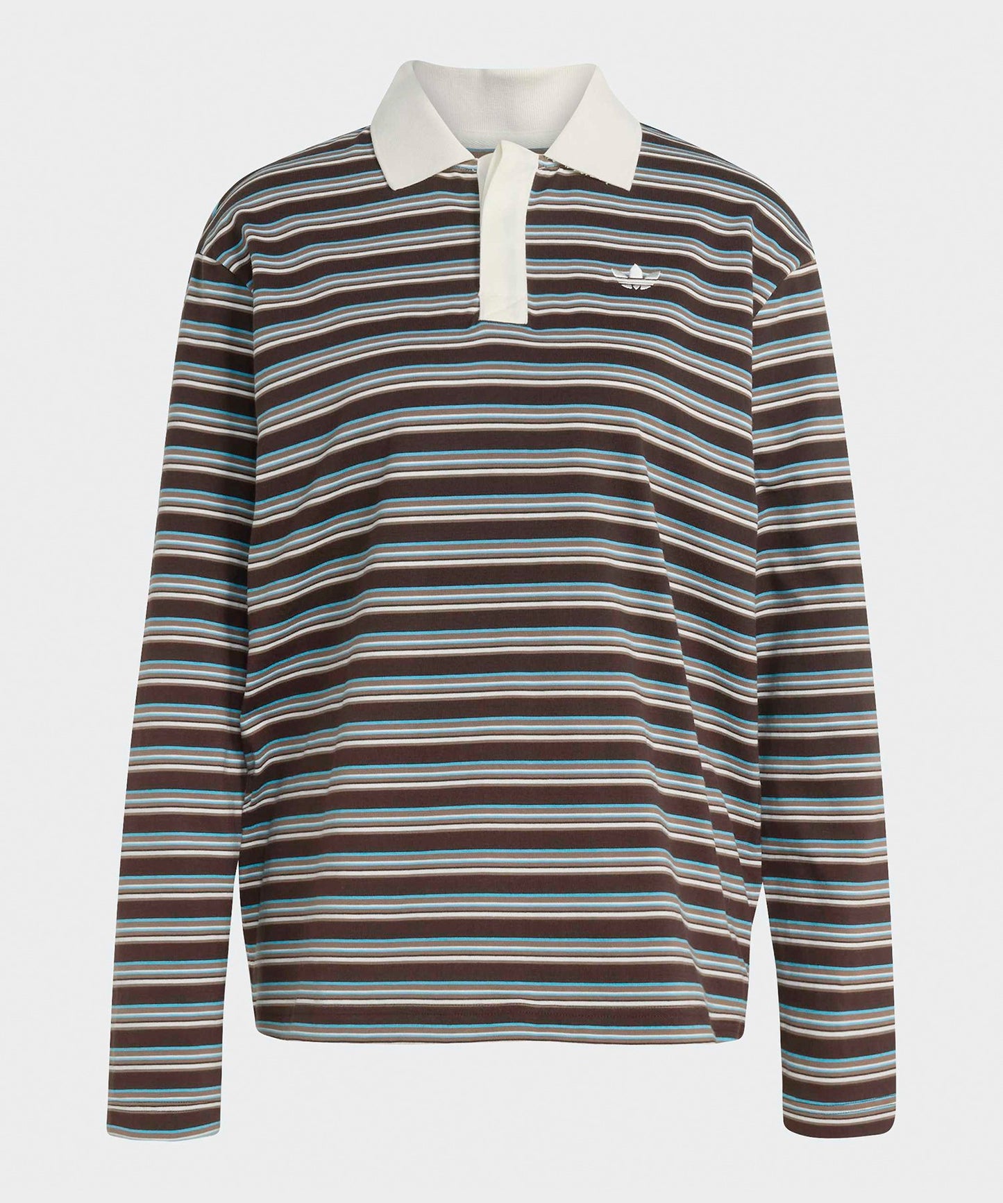 adidas / STRIPED OVZD LS POLO SHIRT