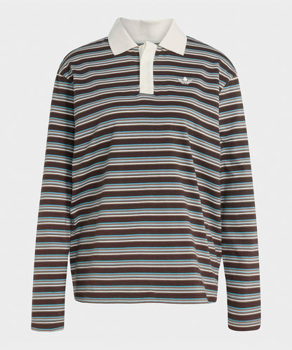 adidas / STRIPED OVZD LS POLO SHIRT