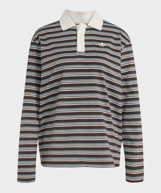 adidas / STRIPED OVZD LS POLO SHIRT