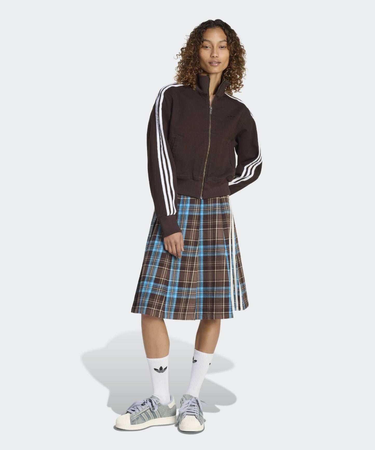 adidas / PLEATED CHECK SKIRT