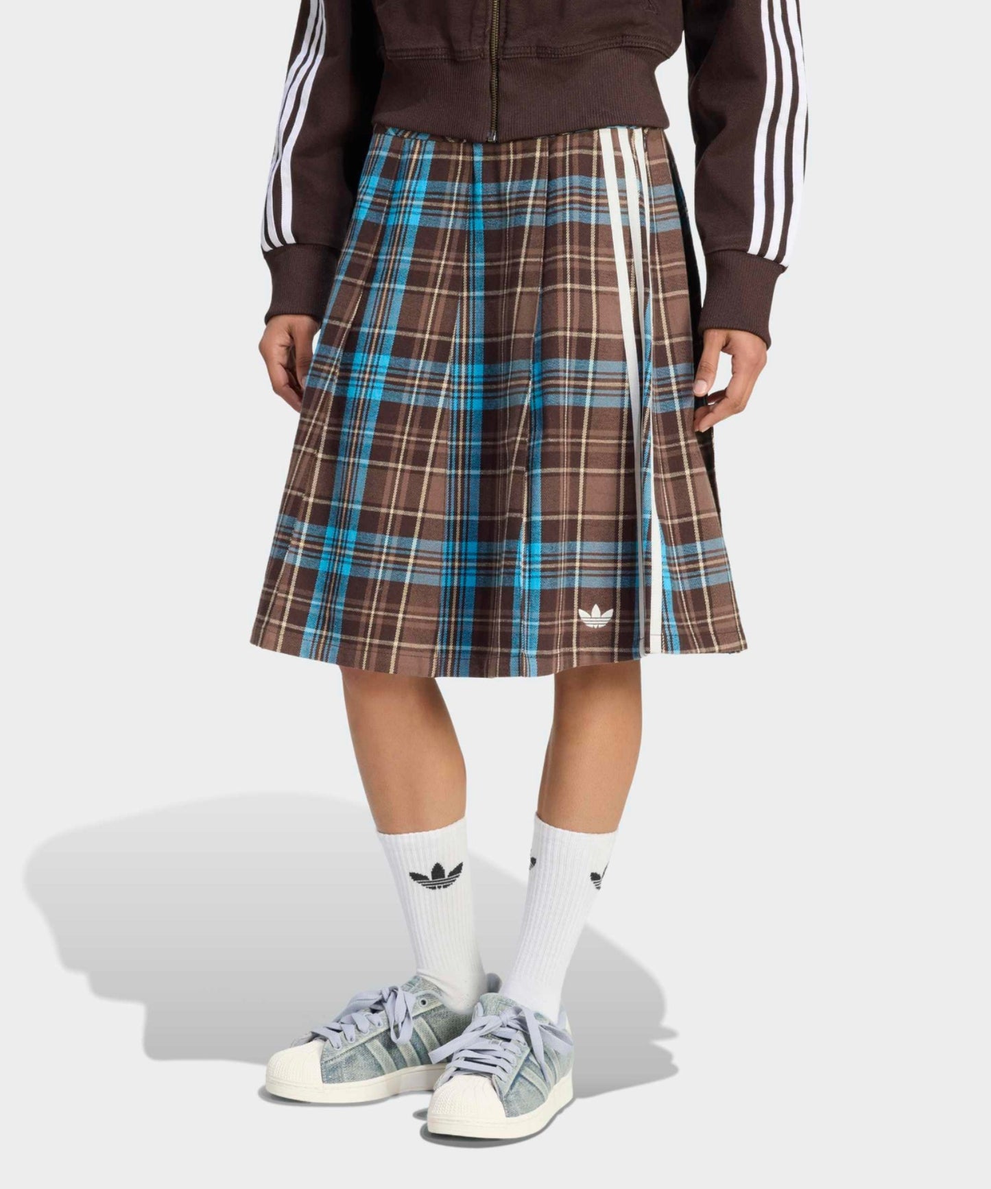 adidas / PLEATED CHECK SKIRT