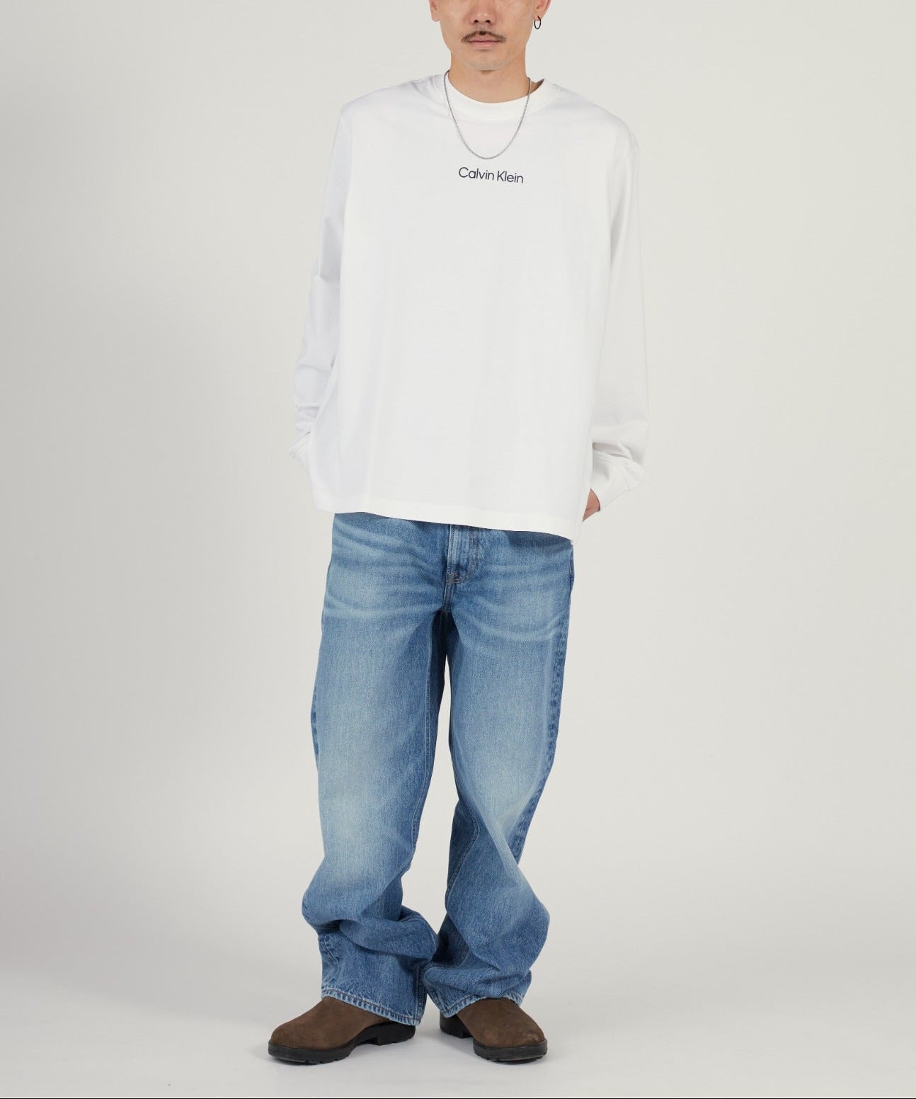 Calvin Klein / BAGGY HAPPER BLUE JEAN