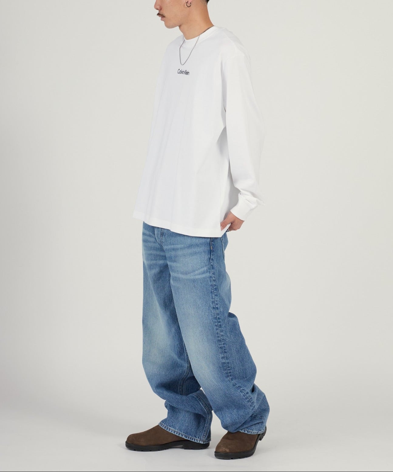 Calvin Klein / BAGGY HAPPER BLUE JEAN