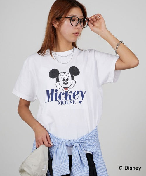 GOOD ROCK SPEED/グッドロックスピード / Disney / MickeyMouse / ピグメント加工 Tシャツ 26FDS003W