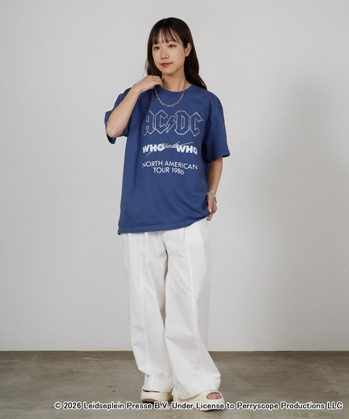 GOOD ROCK SPEED/グッドロックスピード AC/DC ラメ加工 ピグメントクルーネックTシャツ 26ACD001W