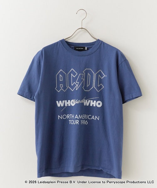 GOOD ROCK SPEED/グッドロックスピード AC/DC ラメ加工 ピグメントクルーネックTシャツ 26ACD001W