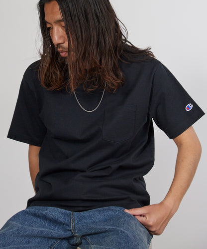 Champion/チャンピオン ロゴワッペン クルーネック 半袖ポケットTシャツ