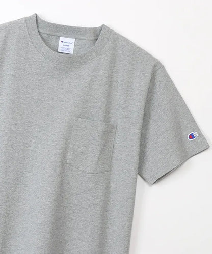 Champion/チャンピオン ロゴワッペン クルーネック 半袖ポケットTシャツ