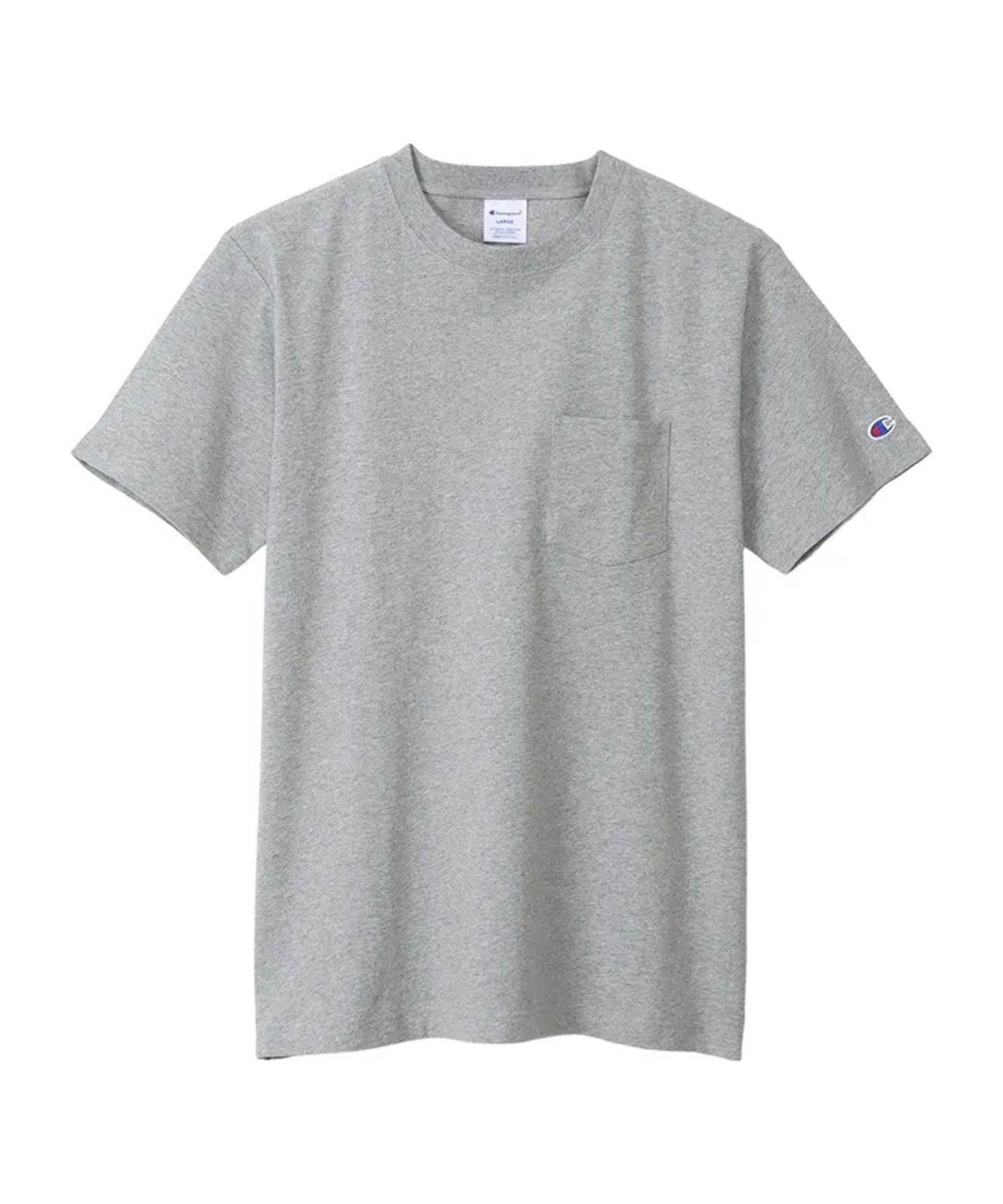 Champion/チャンピオン ロゴワッペン クルーネック 半袖ポケットTシャツ