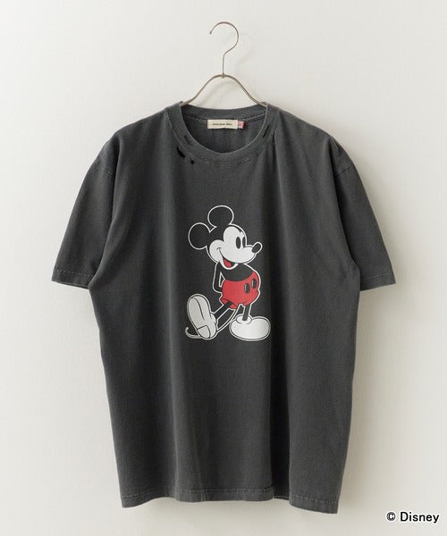 GOOD ROCK SPEED/グッドロックスピード/ MickeyMouse / Disney / ダメ―ジクルーネックTシャツ 26FDS001W