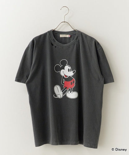 GOOD ROCK SPEED/グッドロックスピード/ MickeyMouse / Disney / ダメ―ジクルーネックTシャツ 26FDS001W