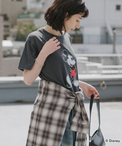 GOOD ROCK SPEED/グッドロックスピード/ MickeyMouse / Disney / ダメ―ジクルーネックTシャツ 26FDS001W