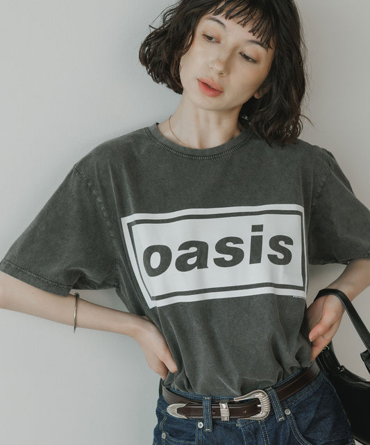 【予約販売】Oasis / オアシス プリントデザイン クルーネックＴシャツ メンズ バンドＴ （6月中旬頃発送予定)