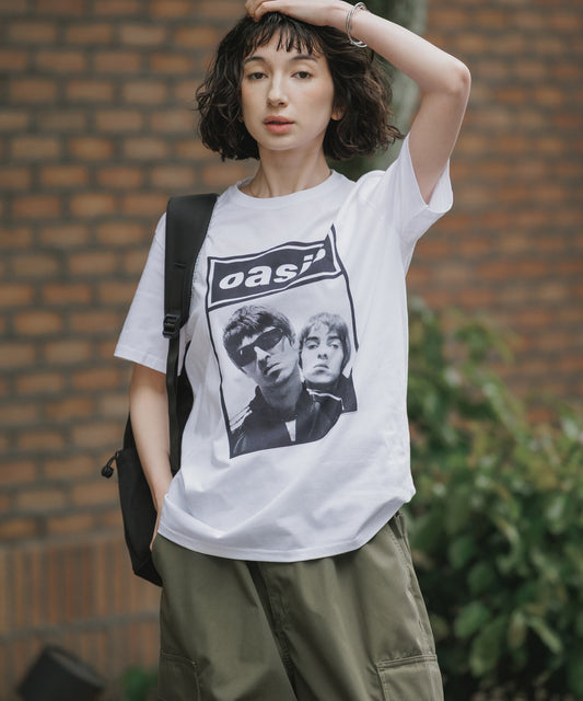 【予約販売】Oasis / オアシス プリントデザイン クルーネックＴシャツ メンズ バンドＴ （6月中旬頃発送予定)