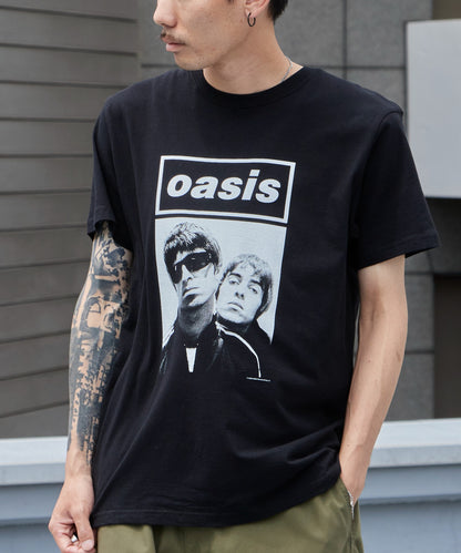 【予約販売】Oasis / オアシス プリントデザイン クルーネックＴシャツ メンズ バンドＴ （6月中旬頃発送予定)