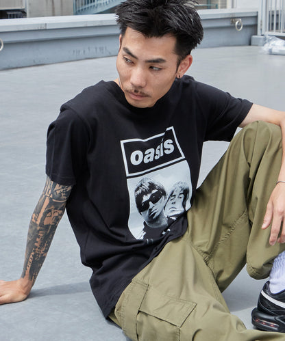 【予約販売】Oasis / オアシス プリントデザイン クルーネックＴシャツ メンズ バンドＴ （6月中旬頃発送予定)