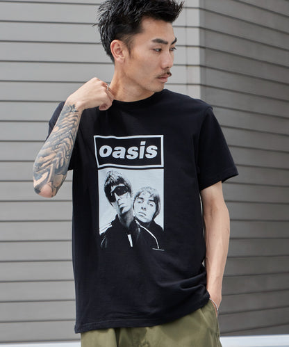 【予約販売】Oasis / オアシス プリントデザイン クルーネックＴシャツ メンズ バンドＴ （6月中旬頃発送予定)