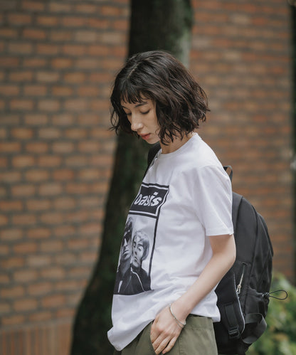 【予約販売】Oasis / オアシス プリントデザイン クルーネックＴシャツ メンズ バンドＴ （6月中旬頃発送予定)