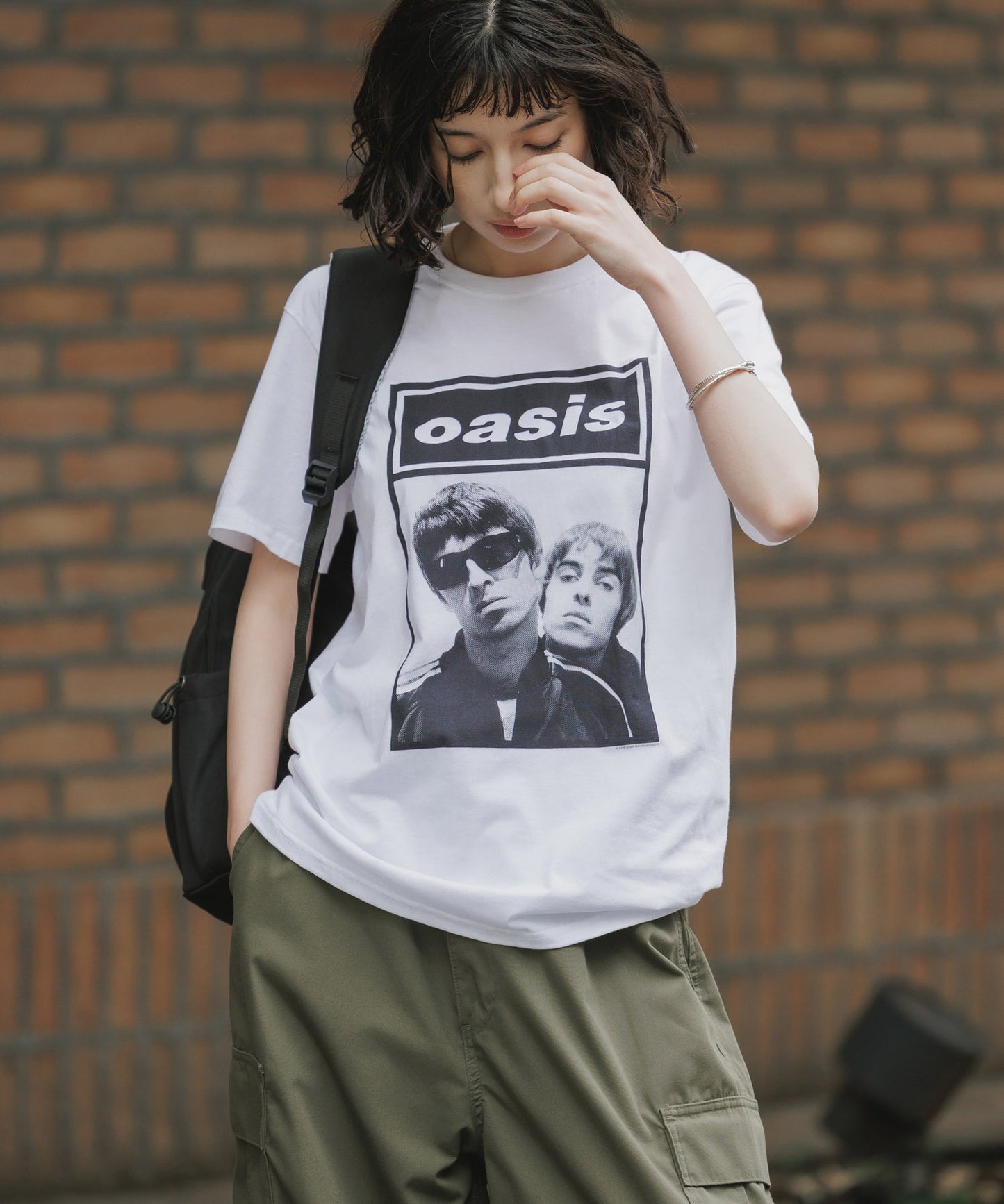 【予約販売】Oasis / オアシス プリントデザイン クルーネックＴシャツ メンズ バンドＴ （6月中旬頃発送予定)