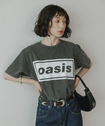 【予約販売】Oasis / オアシス プリントデザイン クルーネックＴシャツ メンズ バンドＴ （6月中旬頃発送予定)