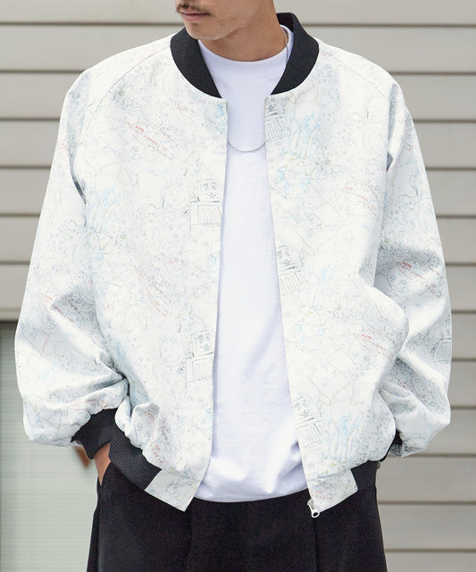 Paprika All-over print jacket パプリカ オールオーバープリントジャケット ブルゾン ライトアウター