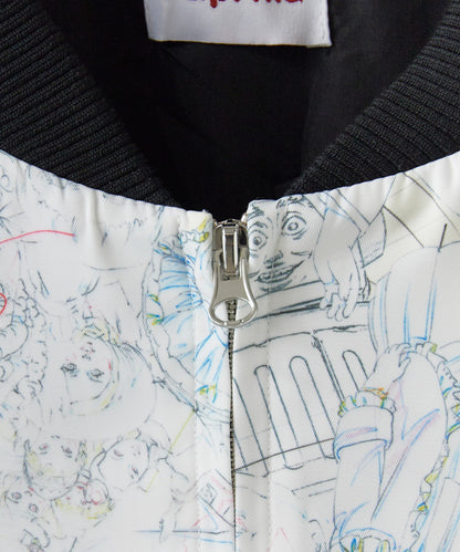 Paprika All-over print jacket パプリカ オールオーバープリントジャケット ブルゾン ライトアウター 【9月下旬お届け予定】