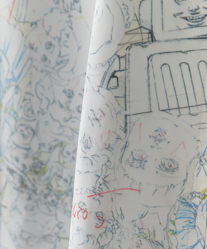 Paprika All-over print jacket パプリカ オールオーバープリントジャケット ブルゾン ライトアウター 【9月下旬お届け予定】