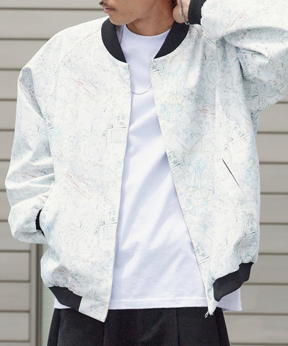 Paprika All-over print jacket パプリカ オールオーバープリントジャケット ブルゾン ライトアウター 【9月下旬お届け予定】