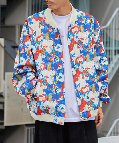 Paprika All-over print jacket パプリカ オールオーバープリントジャケット ブルゾン ライトアウター 【9月下旬お届け予定】